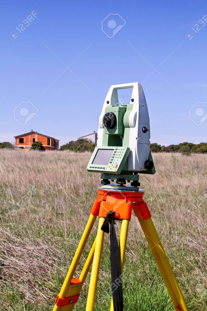 Total Station Survey Instrument Geodetic Device Fall Time Land - survey instrument geodetic device fall time land surveying total station set in the field